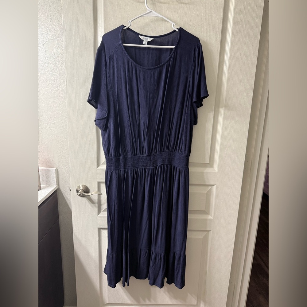 Croft and barrow 2X navy dress
